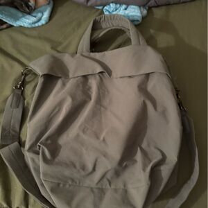 Neutral Light Taupe Backpack - Minimal Everyday Bag